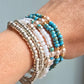 Beaded opal and pearl necklace