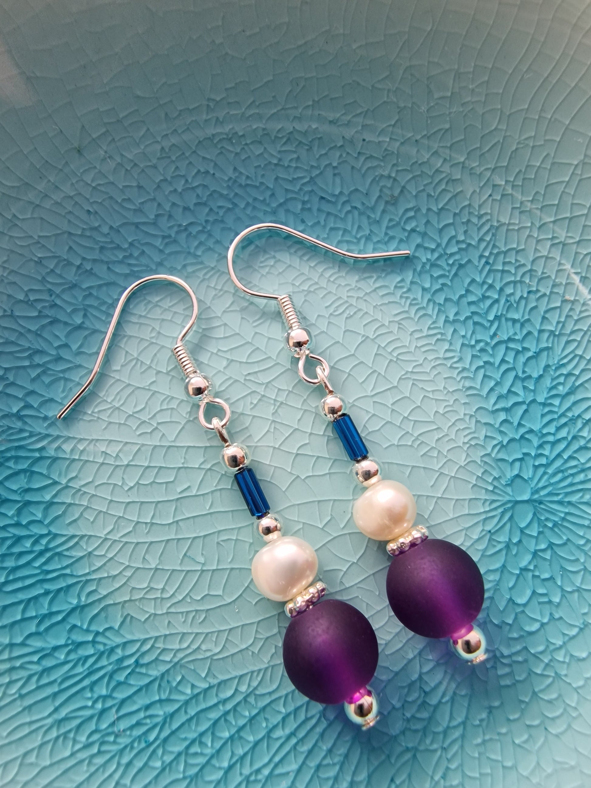 Statement Drop Earrings with Freshwater Pearl