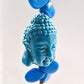 Statement Buddha Drop Earring in Blue