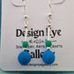 Vibrant Blue, Green and Silver Drop Earrings