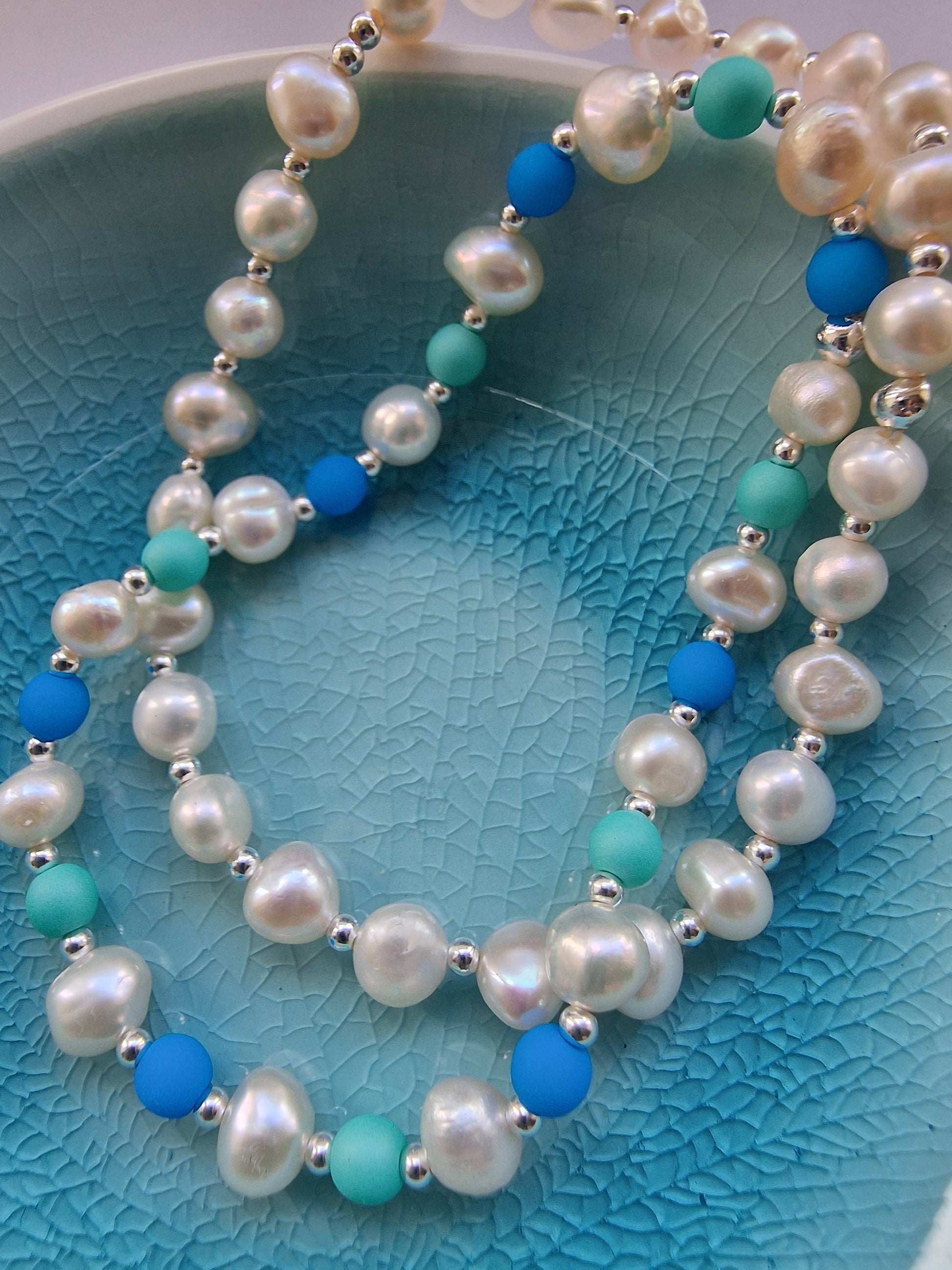 Pearl, Silver Colourful Bracelets