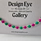 Colourful Czech Glass Bead Bracelet in Emerald and Orchid