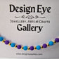 Vibrant Blue and Purple Czech Glass Bead Bracelet