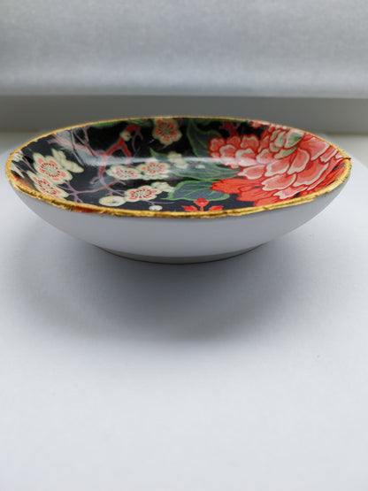Red & Black Floral Trinket Dish - design-eye-gallery