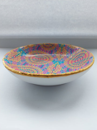 Mandala Pink & Gold Trinket Dish - design-eye-gallery