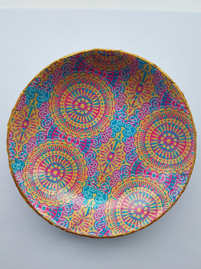 Floral Yellow Ceramic Trinket Dish Large - design-eye-gallery