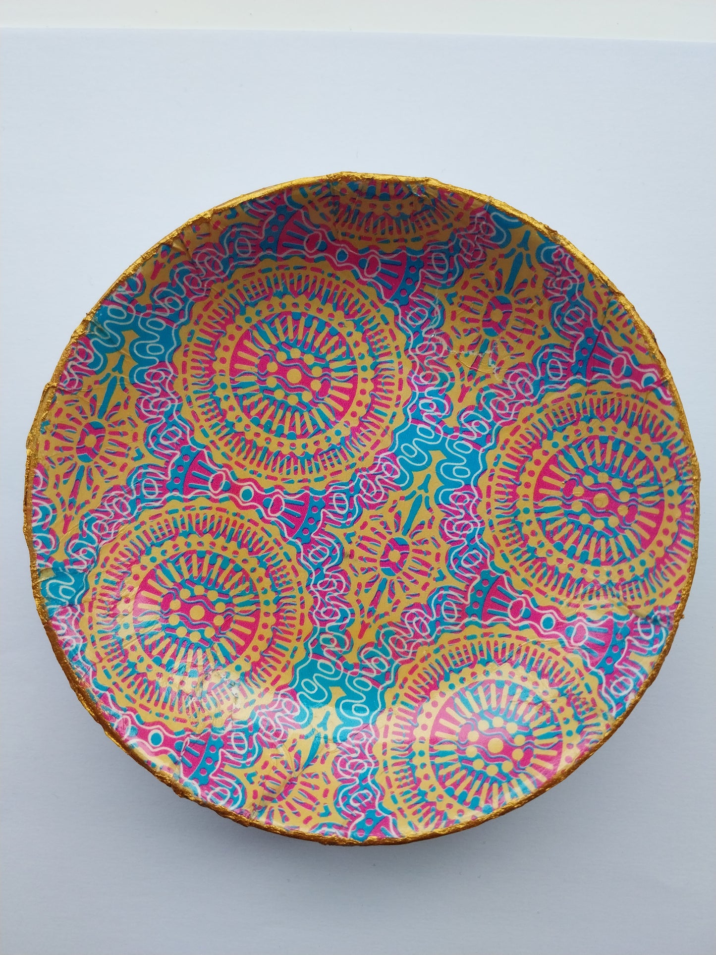 Arty Colourful Trinket Dish Large