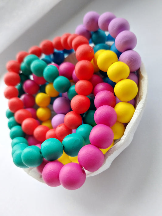 Colourful ceramic bead bracelets