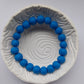 Ceramic unisex bead bracelet in blue