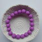 Ceramic unisex bead bracelet in lilac