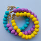 Heart Clasp Turquoise Clay Bead Bracelets
