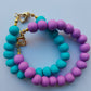Heart Clasp Turquoise Clay Bead Bracelets